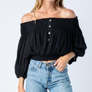 Off the shoulder crop top